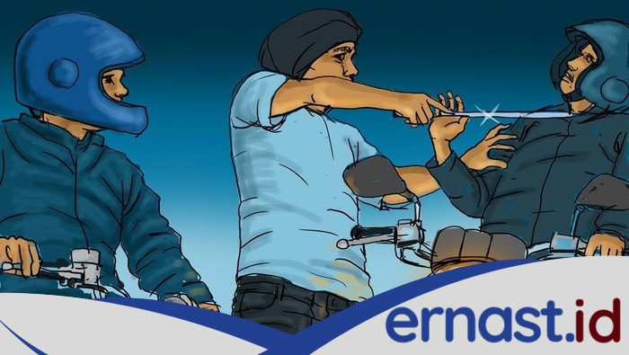 Ciamik! Pria Dibacok Komplotan Begal di Cikarang, Motor hingga HP Raib