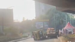 Truk Semen di Bogor Kecelakaan Fatal Usai Hindari Kendaraan Lain