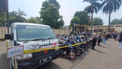 **108 Motor-Mobil Rampasan ‘Mata Elang’ Diamankan, Polisi Bogor Gelar Konferensi Pers**