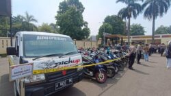 **108 Motor-Mobil Rampasan ‘Mata Elang’ Diamankan, Polisi Bogor Gelar Konferensi Pers**