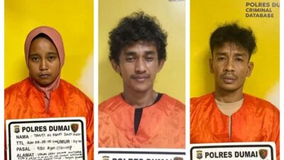 Polres Dumai Kukuhkan Keamanan, Tangkap 3 Pencuri Emas dan Arloji di Rumah PNS