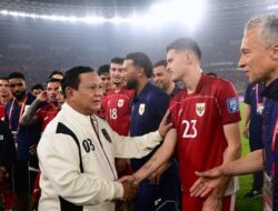 Prabowo Subianto Salami Pemain Timnas Setelah Indonesia Kandas Lawan China